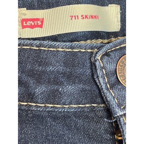Levi’s Girls 711 Skinny Dark Wash Stretch Jeans 14 Regular - Picture 6 of 11